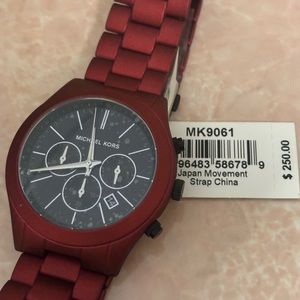 Michael Kors Red Large Watch
